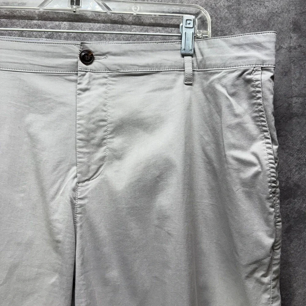 Faherty Mens Chino Shorts Size 38 Light Gray Organic Cotton Coolmax Stretch 9in